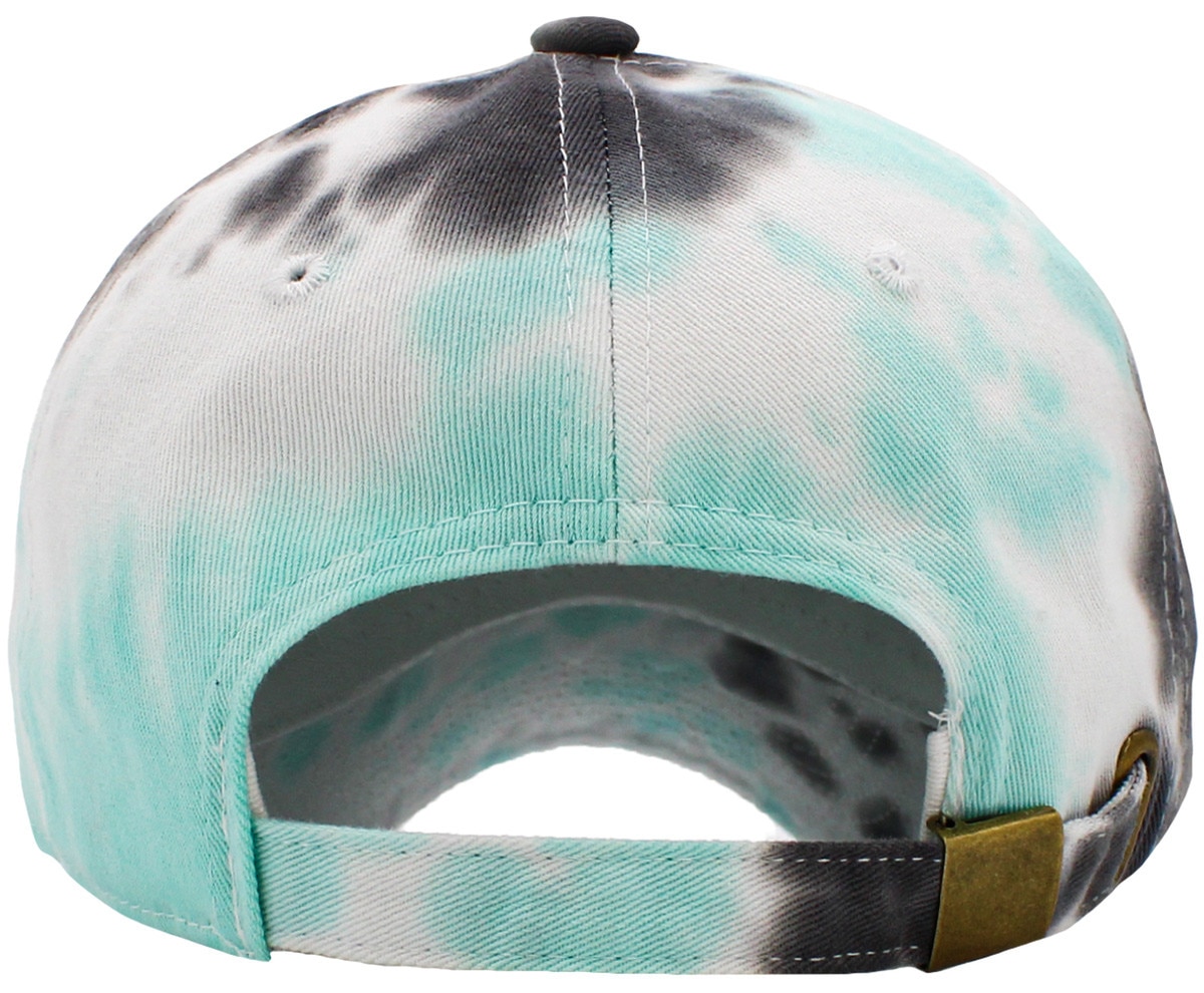 Tiedye Black Mint Low Profile Baseball Caps Back View